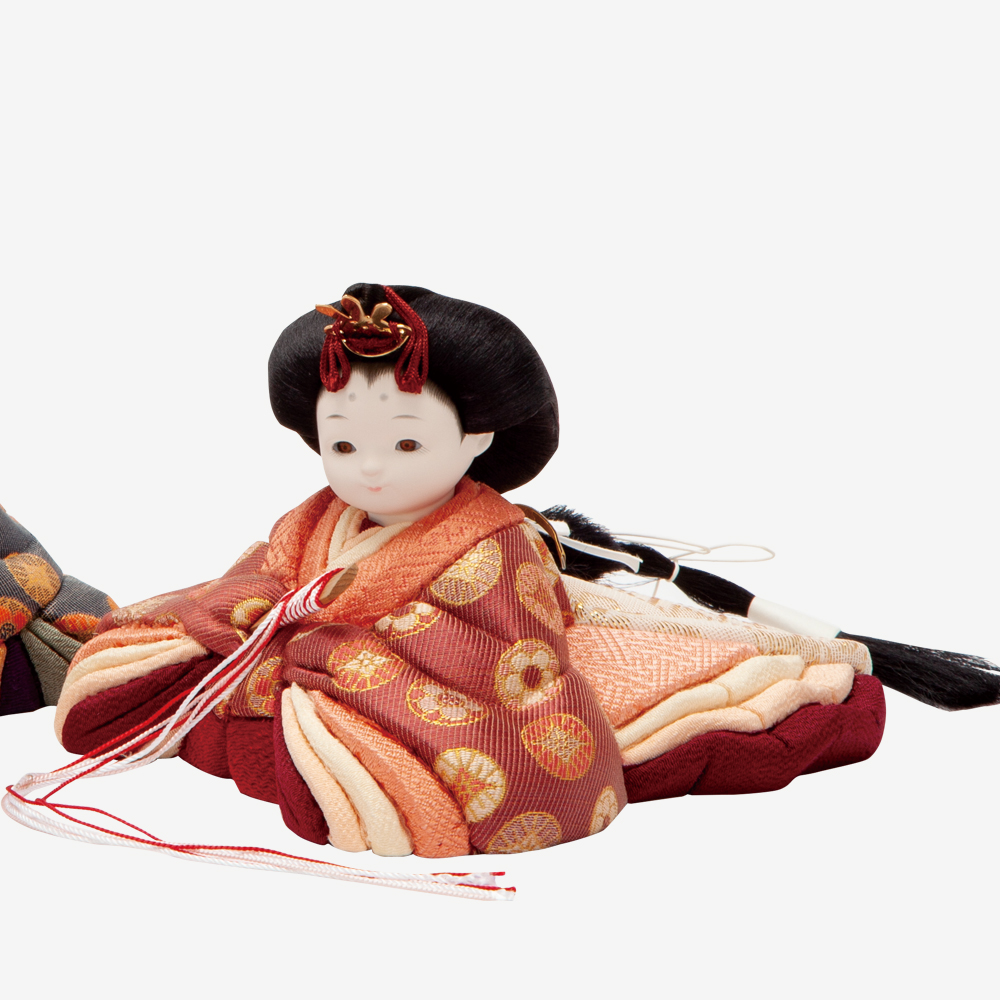 木目込親王アクリルケース飾り人形姫